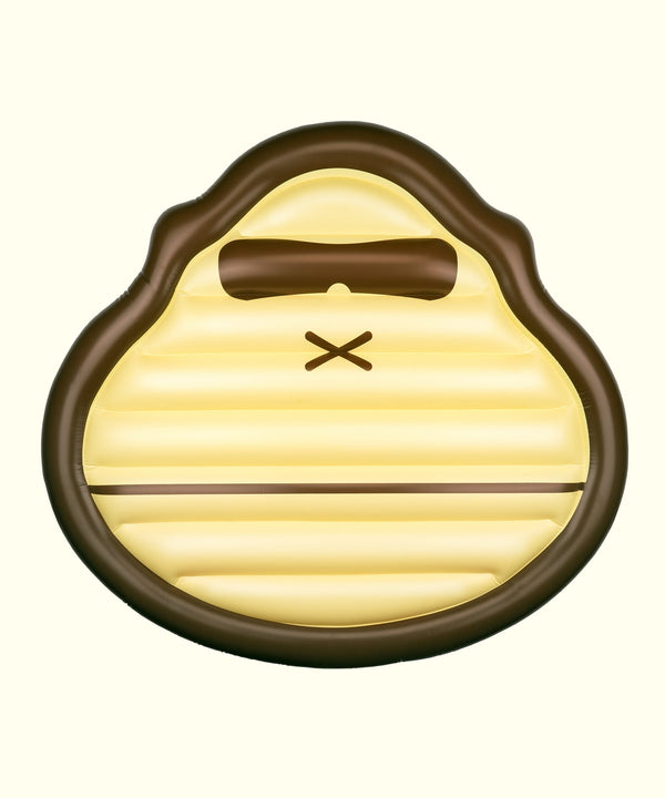 Inflatable Sonny Pool Float with fun face design, perfect for relaxing in water, by Sun Bum.