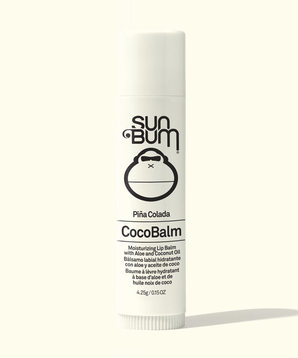 Sun Bum CocoBalm lip balm tube on a white background