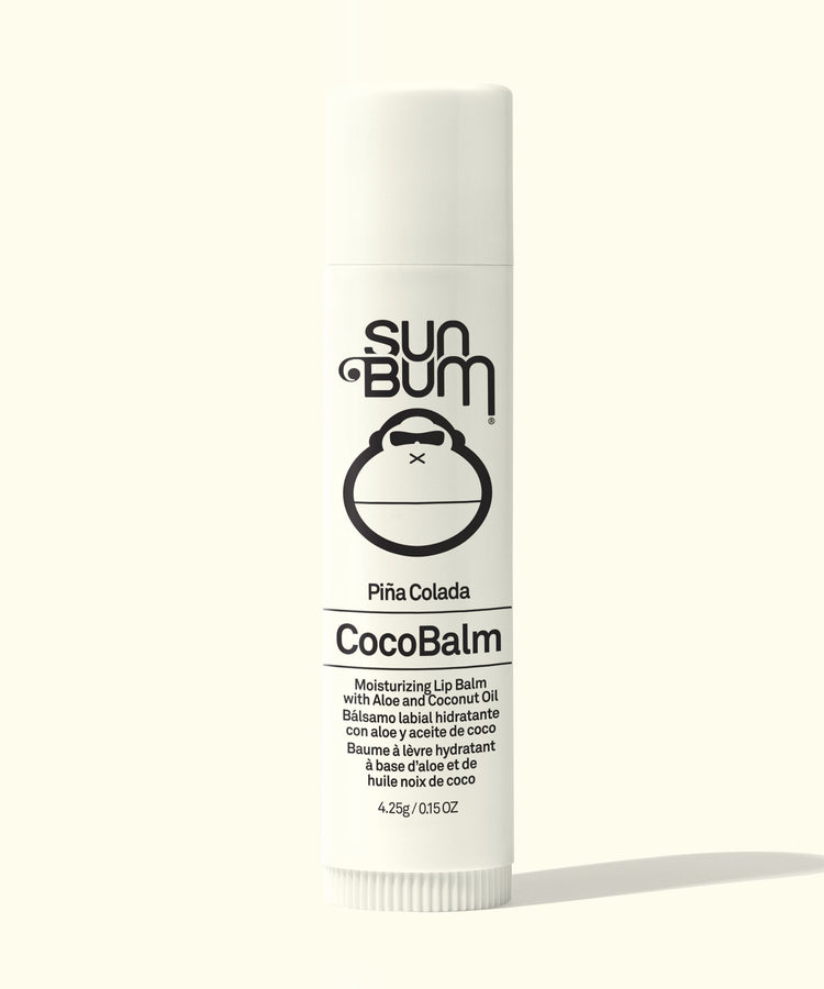 Sun Bum CocoBalm lip balm tube on a white background