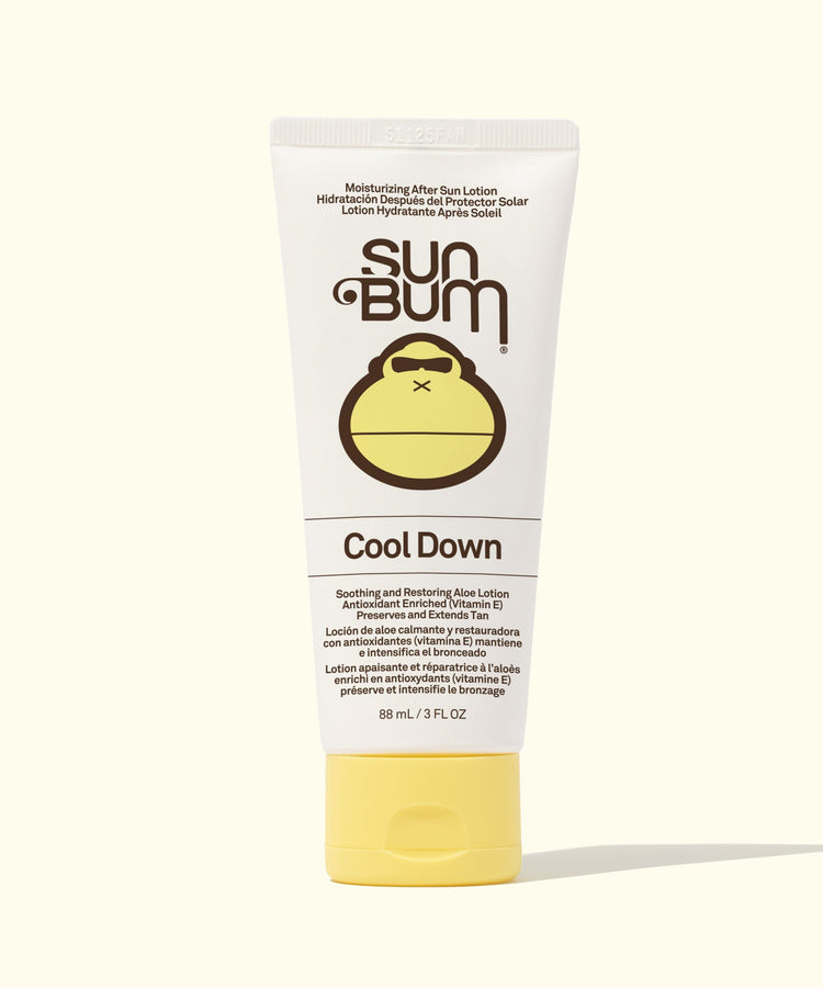 Sun Bum Cool Down lotion tube on a white background
