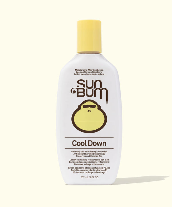 Sun Bum Cool Down lotion bottle on a white background
