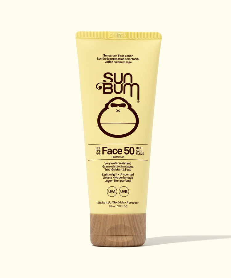 Sun Bum Face Lotion SPF 50 on a white background