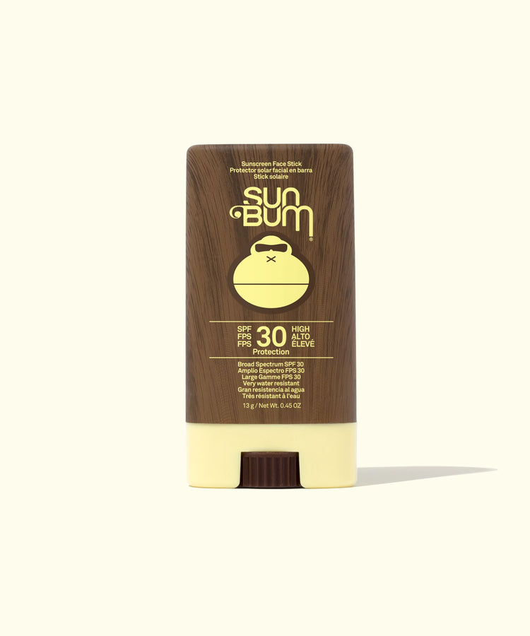 Sun Bum sunscreen stick on a white background