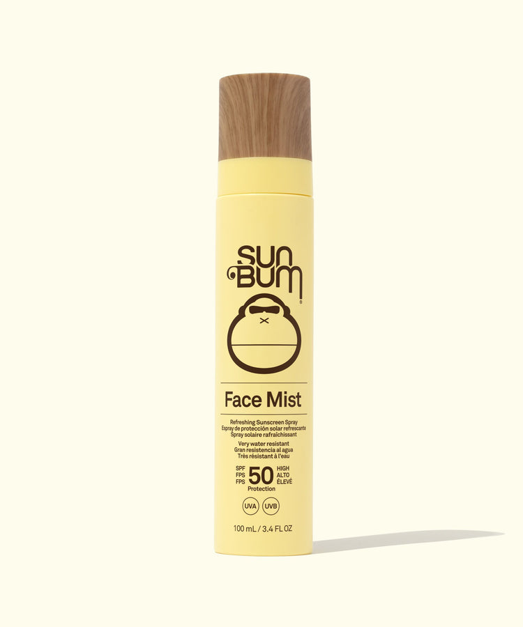 Sun Bum Face Mist bottle on a white background